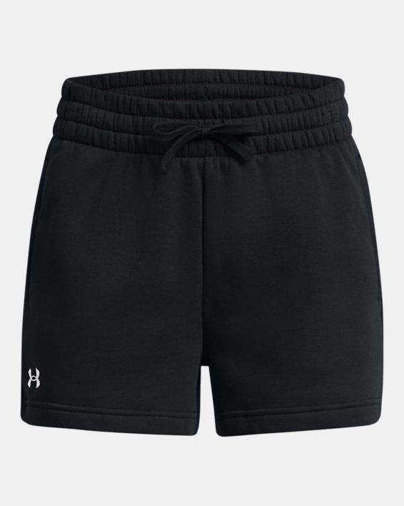 Women's UA Rival Fleece Shorts, Black, pdpMainDesktop image number 4